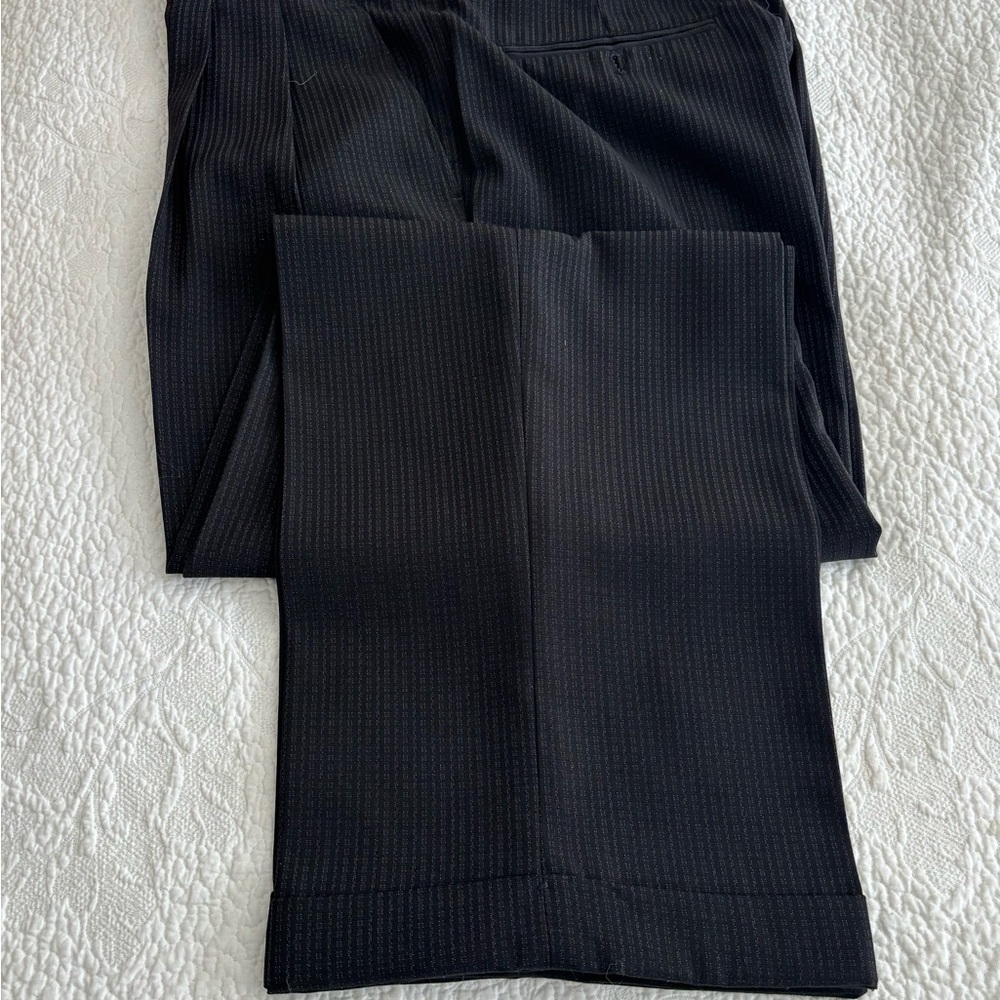 Men's Black Pinstripe Pants